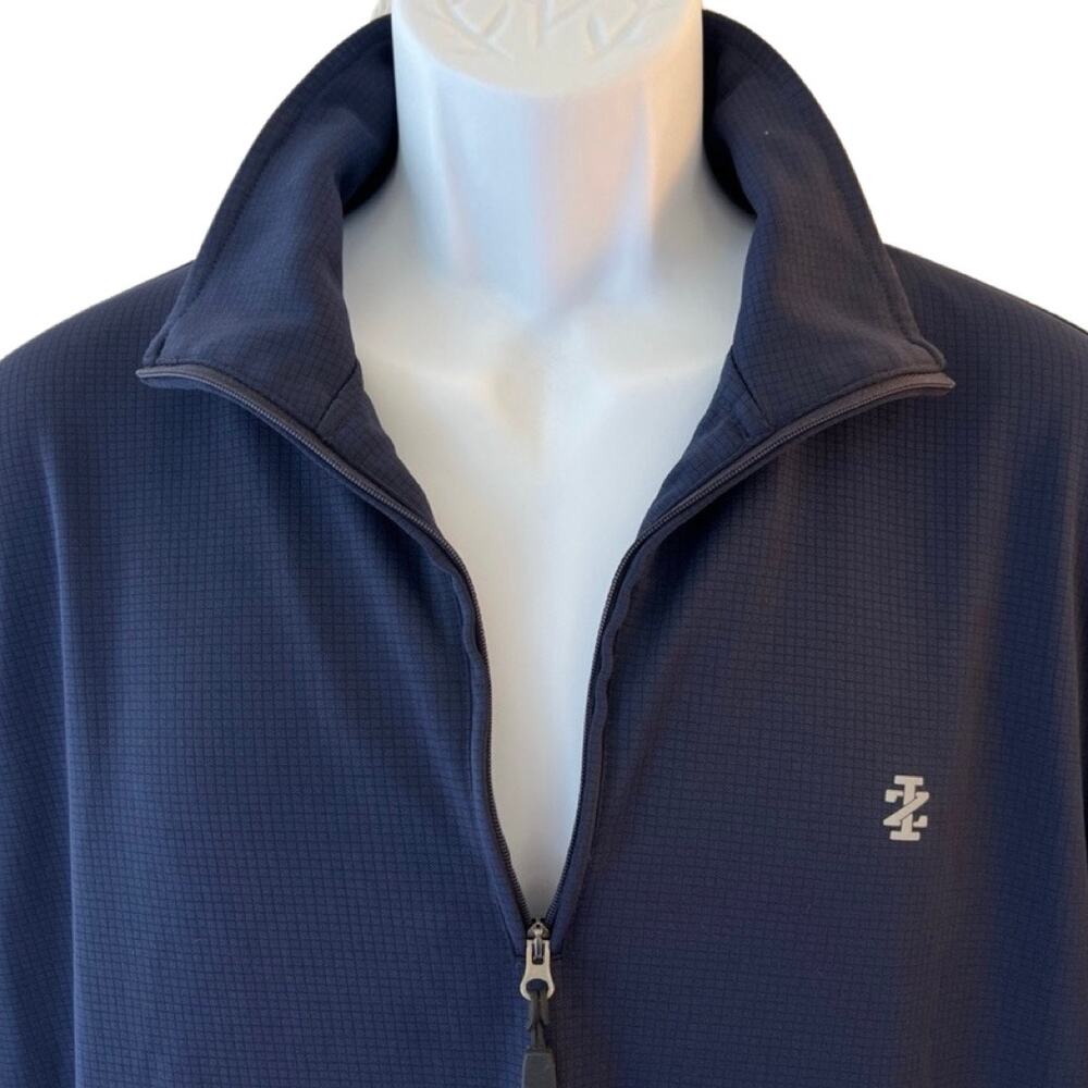 Izod Golf Navy Blue Quarter Zip Lightweight Long Sleeve Pullover Size L Men's - Picture 10 of 10